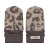 HUTTEliHUT Mittens Wool Fleece Leopard