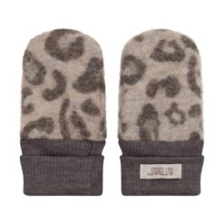 HUTTEliHUT Mittens Wool Fleece Leopard
