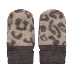 HUTTEliHUT Mittens Wool Fleece Leopard
