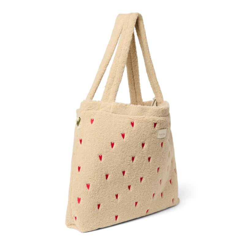 Studio Noos Ecru Teddy Heart diaper bag - Afbeelding 2