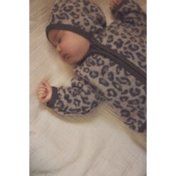 Alternative view of HUTTEliHUT Bonnet Wool Fleece Leopard