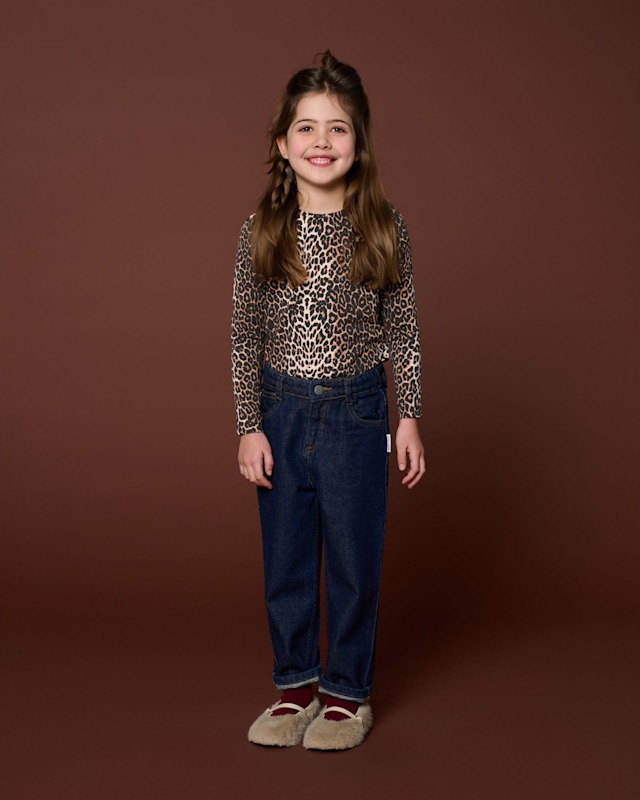 Petit Blush Baggy Fit Jeans Dark Blue