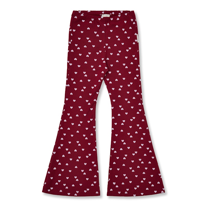 Petit Blush Bowie Flared Pants Hearts