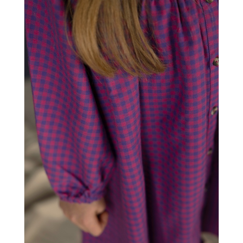 Nixnut Lon dress Blueberry Checkered