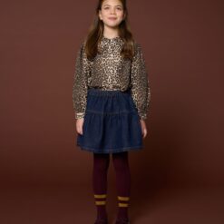 Alternative view of Petit Blush Denim Mini Ruffle Skirt