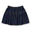 Petit Blush Denim Mini Ruffle Skirt