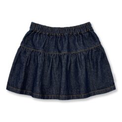 Petit Blush Denim Mini Ruffle Skirt