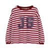 Jacky Sue JS Longsleeve Burgundy Cream Stripe