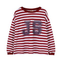 Jacky Sue JS Longsleeve Burgundy Cream Stripe