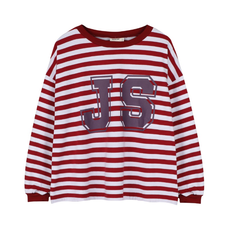Jacky Sue JS Longsleeve Burgundy Cream Stripe
