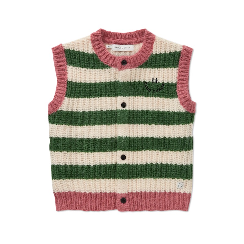 Sproet & Sprout Knitted Vest Stripes