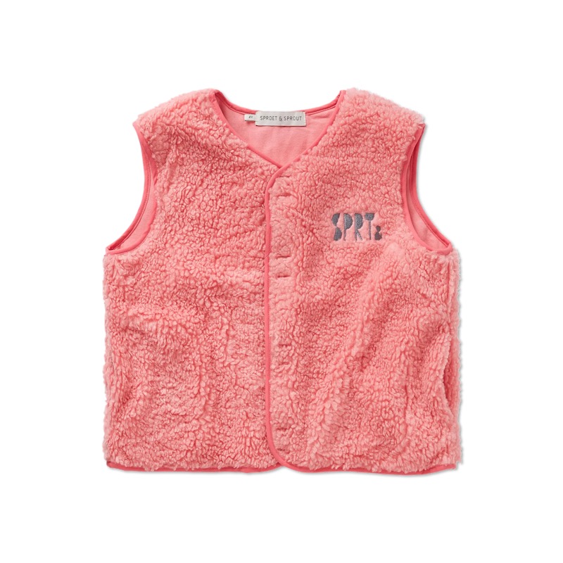 Sproet & Sprout Loose Teddy Gilet Bloom