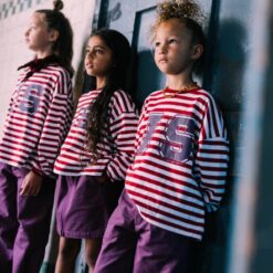 Jacky Sue JS Longsleeve Burgundy Cream Stripe
