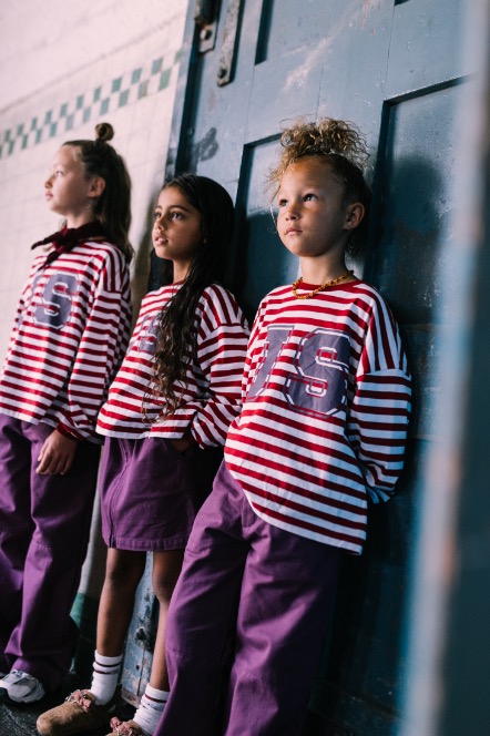 Jacky Sue JS Longsleeve Burgundy Cream Stripe