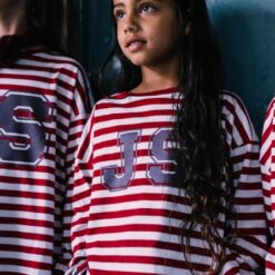 Alternative view of Jacky Sue JS Longsleeve Burgundy Cream Stripe