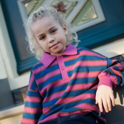 Alternative view of Petit Blush Polo Sweater Stripe