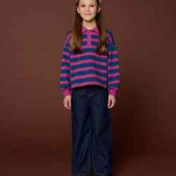 Petit Blush Polo Sweater Stripe