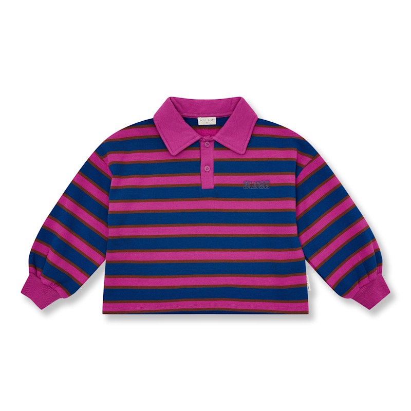 Petit Blush Polo Sweater Stripe