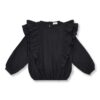 Petit Blush Romantic Ruffle Blouse Dark Grey