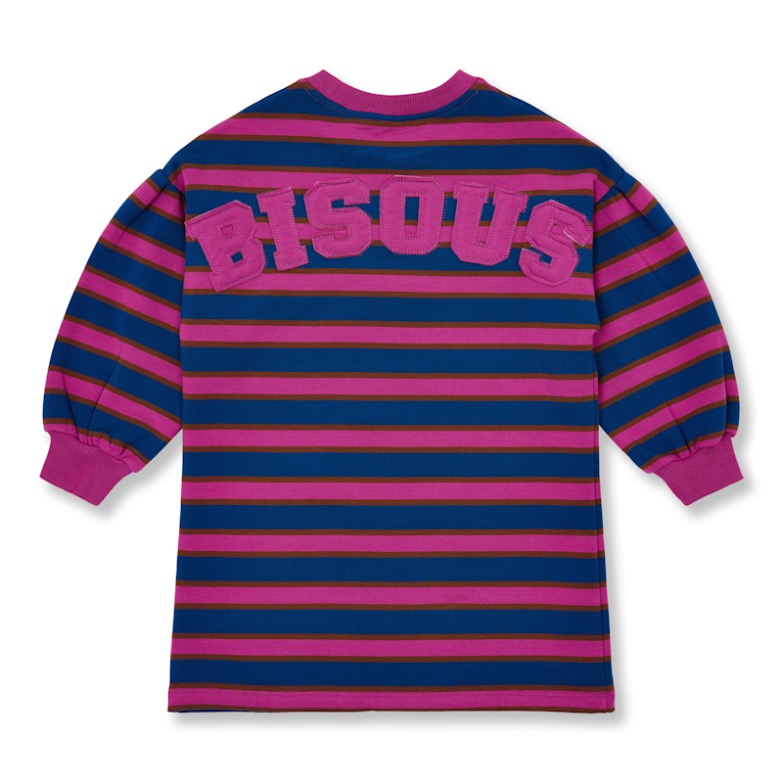 Petit Blush Sweater Dress Bisous Stripe