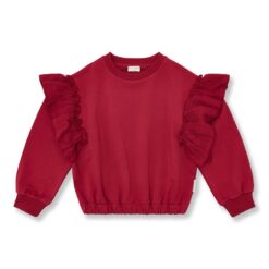 Petit Blush Sweater Ruffles Garnet