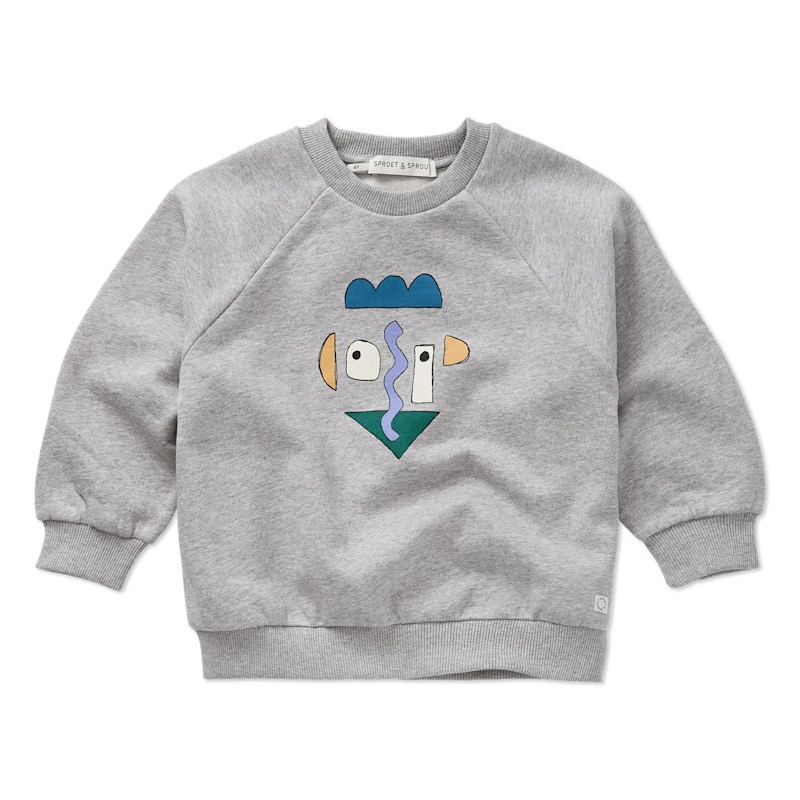Sproet & Sprout Sweatshirt Raglan Self Portrait Grey