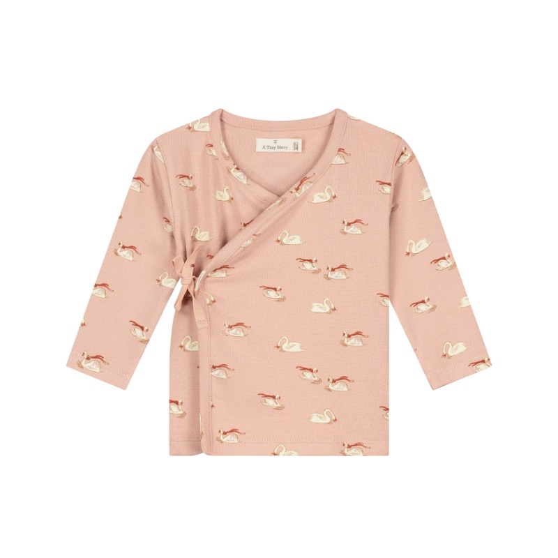 A Tiny Story baby t-shirt long sleeve old pink TIN26429633