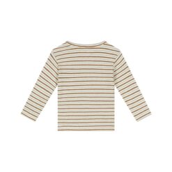 A Tiny Story baby t-shirt long sleeve ivory stripe TIN26429634