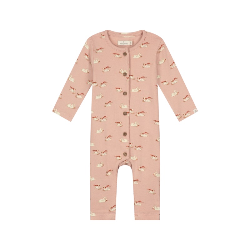 A Tiny Story baby suit Swan Old Pink TIN26429734
