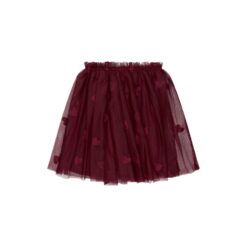 THE NEW Vohanna Mesh Skirt Burgundy EMB - Afbeelding 3