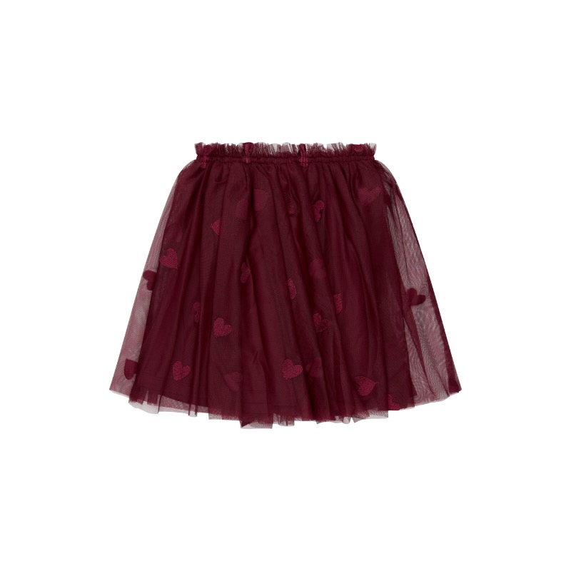 THE NEW Vohanna Mesh Skirt Burgundy EMB - Afbeelding 3