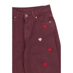 Alternative view of THE NEW Valentine Wide Fit Jeans Burgundy EMB TN