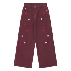 THE NEW Valentine Wide Fit Jeans Burgundy EMB TN