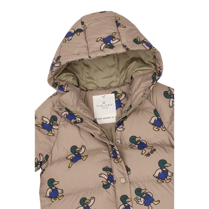 THE NEW Uwe Puffer Jacket Taupe Gray - Afbeelding 3