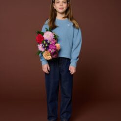 Petit Blush Teddy Sweater Ice Blue