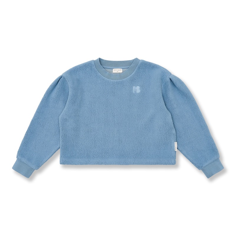 Petit Blush Teddy Sweater Ice Blue
