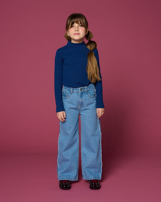 Petit Blush Ballon Wide Leg Jeans Mid Blue - Afbeelding 2