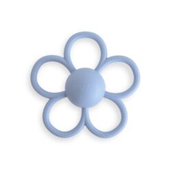 Mushie Rattle Daisy Teether Faded Denim