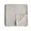 Mushie Swaddle Sage Stripes