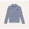 The Campamento Blue Stripes Turtle Neck Tshirt