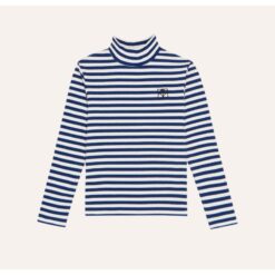 The Campamento Blue Stripes Turtle Neck Tshirt