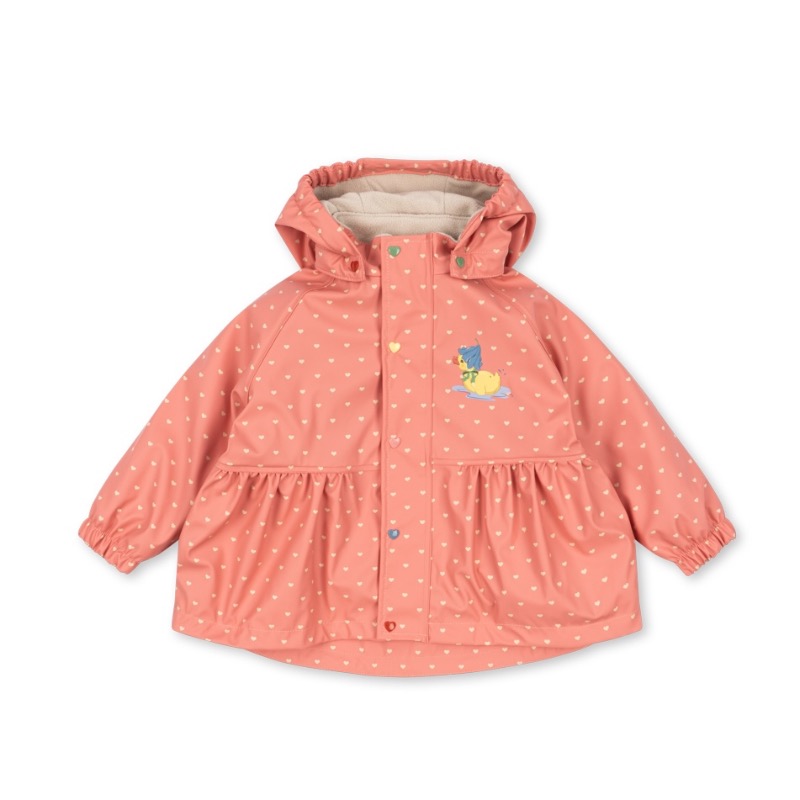 Konges Slojd Rainy Palme Duckling Rain Jacket Coeur Feathers