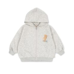 Konges Slojd Lou Sweat Zip Hoodie Grey Melange