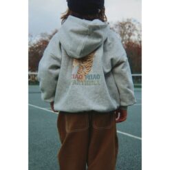 Konges Slojd Lou Sweat Zip Hoodie Grey Melange - Afbeelding 3