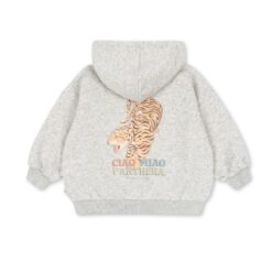 Alternative view of Konges Slojd Lou Sweat Zip Hoodie Grey Melange