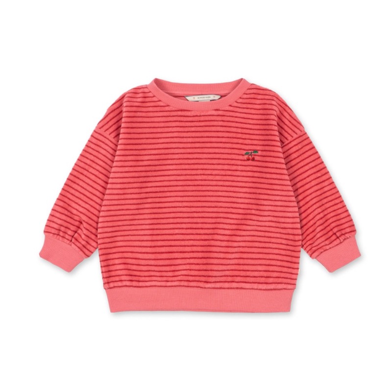 Konges Slojd Itty Sweatshirt Cardinal Rose Stripe