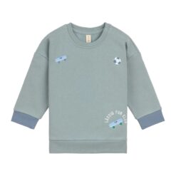 Lassig Sweater Skateboard granite green