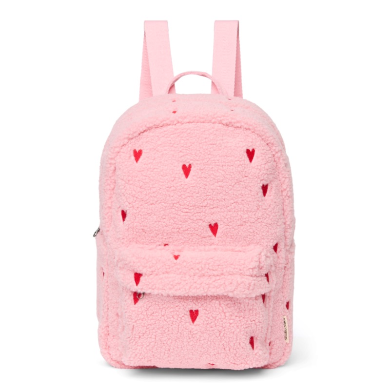 Studio Noos Teddy midi Backpack Light Pink Hearts