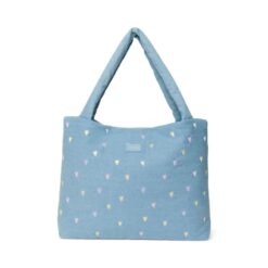 Studio Noos Denim Mom Bag Light Blue Hearts