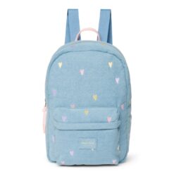 Studio Noos Denim Midi Backpack Light Blue Hearts